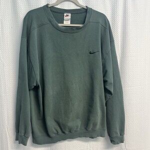 Vtg Nike Swoosh Sweatshirt Thrashed Well Loved Comfy Grunge Large Distressed USA